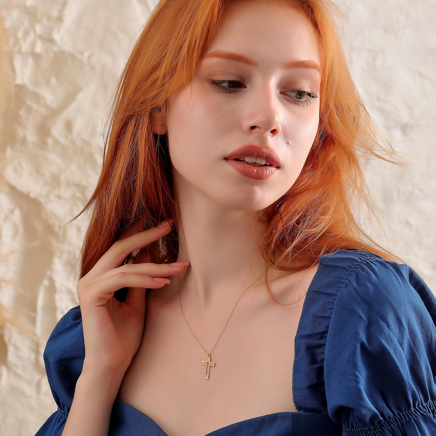 Dainty Cross Necklace: 925 Sterling Silver or 14K Gold Crucifix