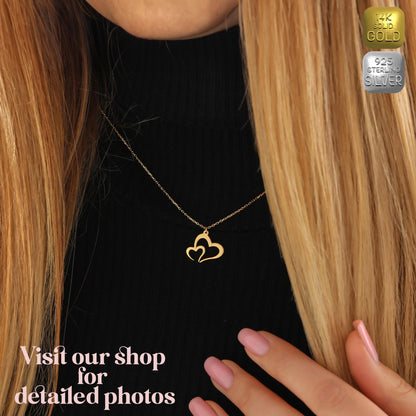 Personalized Heart Necklace: Sterling Silver Initial Pendant, Custom Letter Jewelry