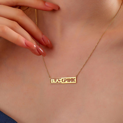 Cute Blackpink Heart Necklace, Minimalist Kpop Jewelry, Tiny Korean Pendant, Gold and Silver Gift, y2k Necklace, Christmas Gift, Handmade