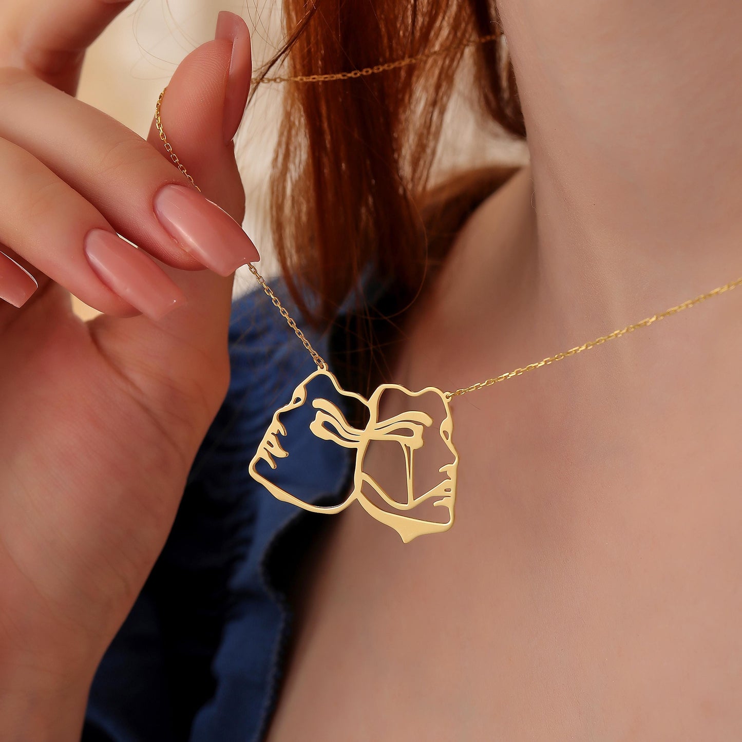 Tragedy Mask Necklace: Dainty 14K Gold or 925 Sterling Silver Drama Pendant