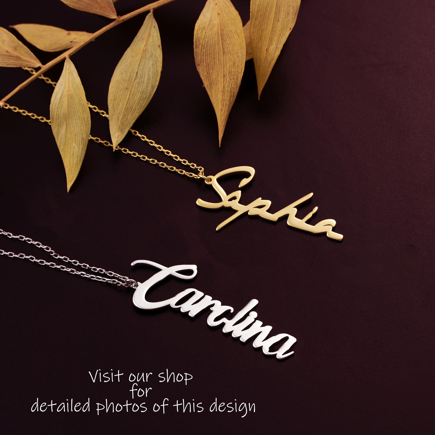 Personalized Initial Necklace: 925 Sterling Silver or 14K Gold Letter Pendant