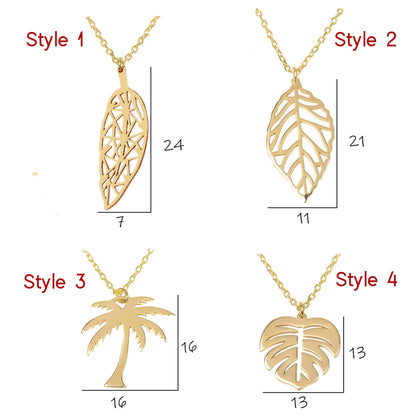 Gold Leaf Necklace, 925 Sterling Silver, Handmade Pendant