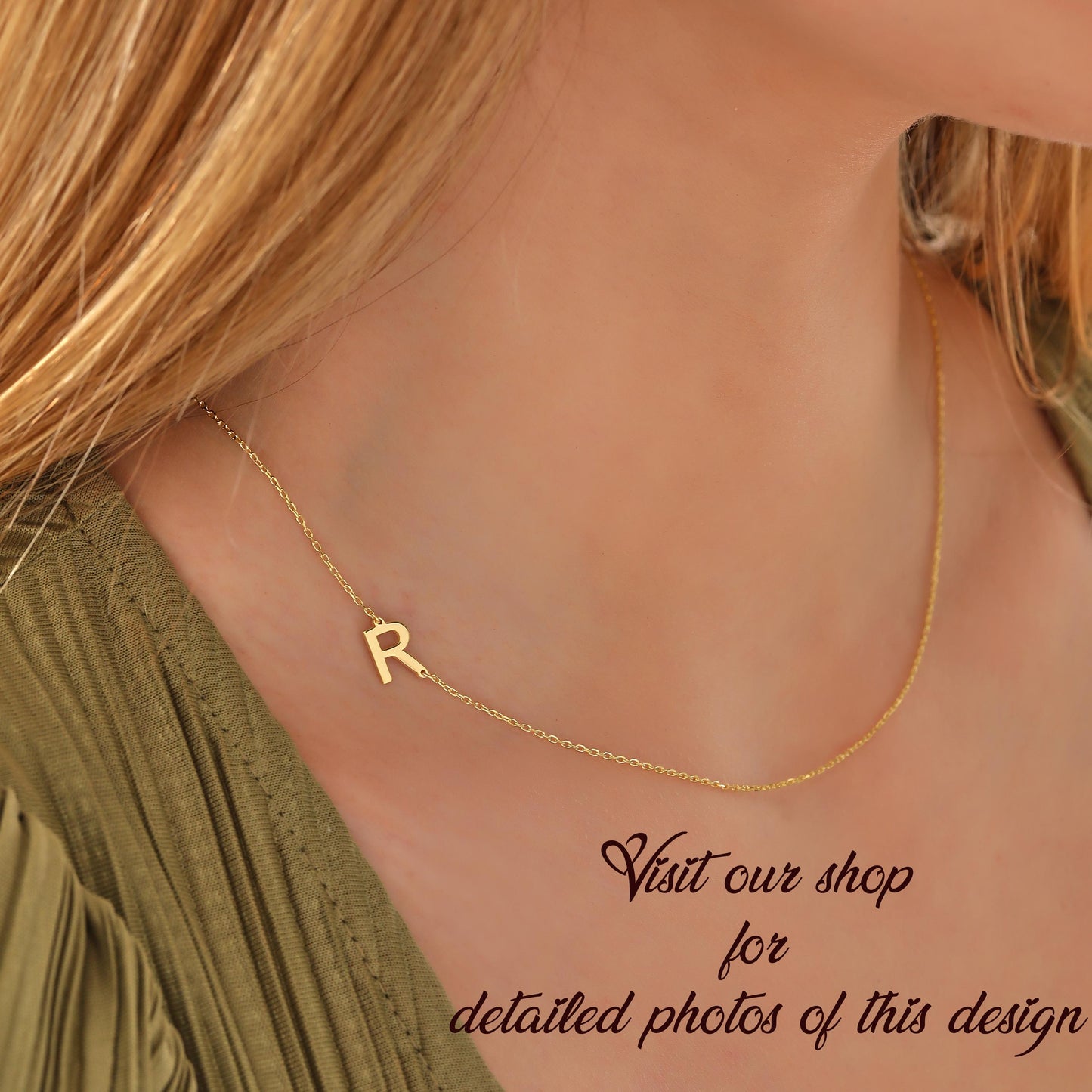 Personalized Initial Necklace: Dainty Sterling Silver Custom Letter Jewelry