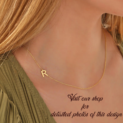 Personalized Initial Necklace: Dainty Sterling Silver Custom Letter Jewelry