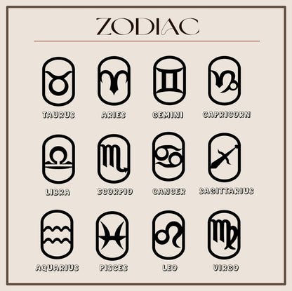 Personalized Zodiac Jewelry Set: Sterling Silver Star Sign Necklace, Bracelet &amp; Earrings