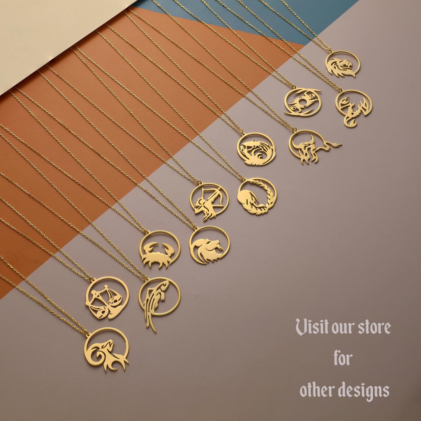 Personalized Zodiac Jewelry Set: Sterling Silver Star Sign Necklace, Bracelet &amp; Earrings