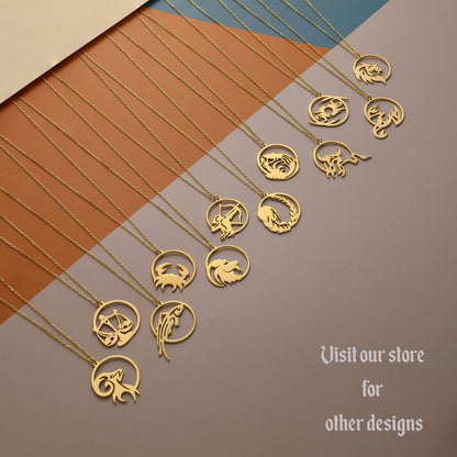 Personalized Zodiac Jewelry Set: Sterling Silver Star Sign Necklace, Bracelet &amp; Earrings