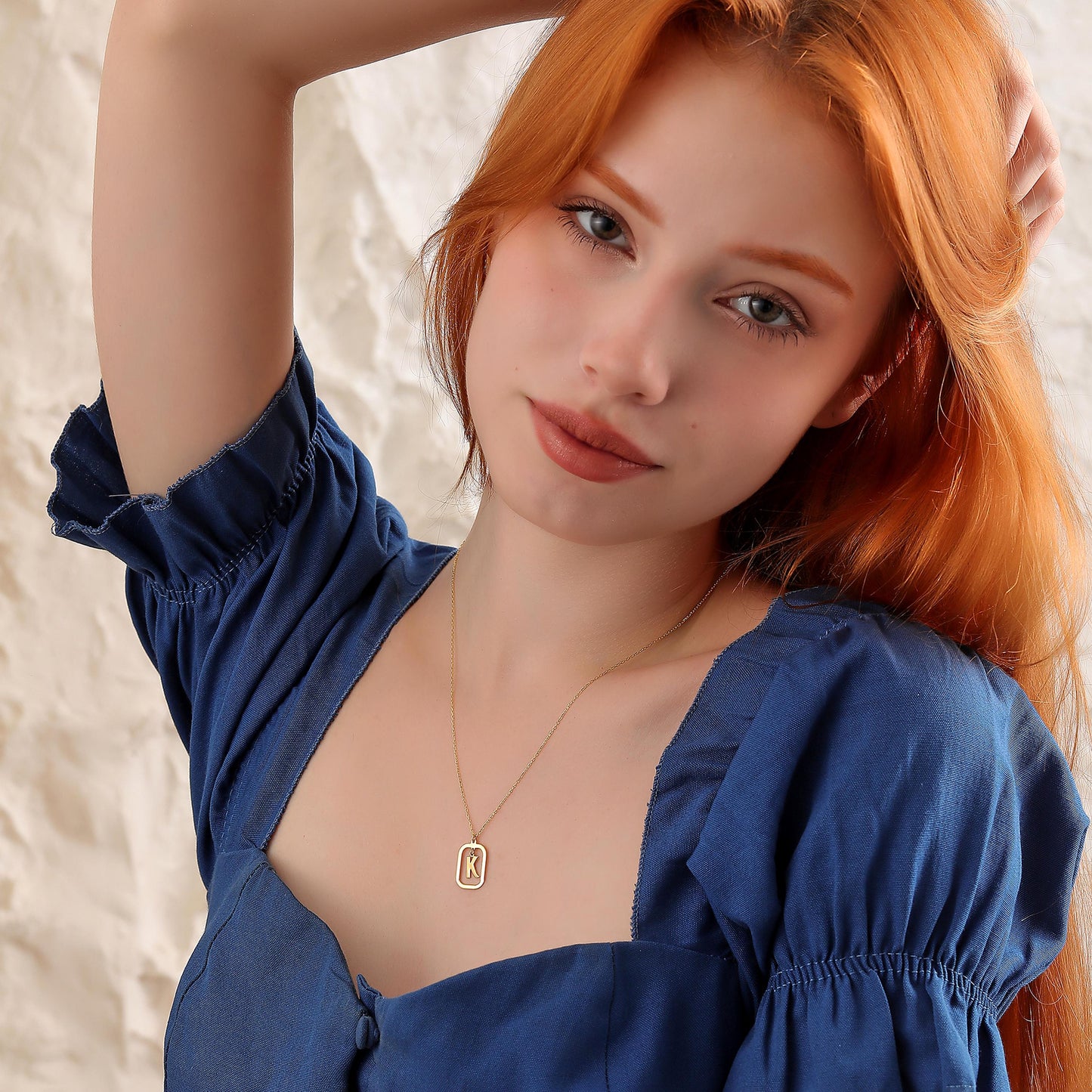 Personalized Initial Pendant Necklace: Sterling Silver Framed Monogram