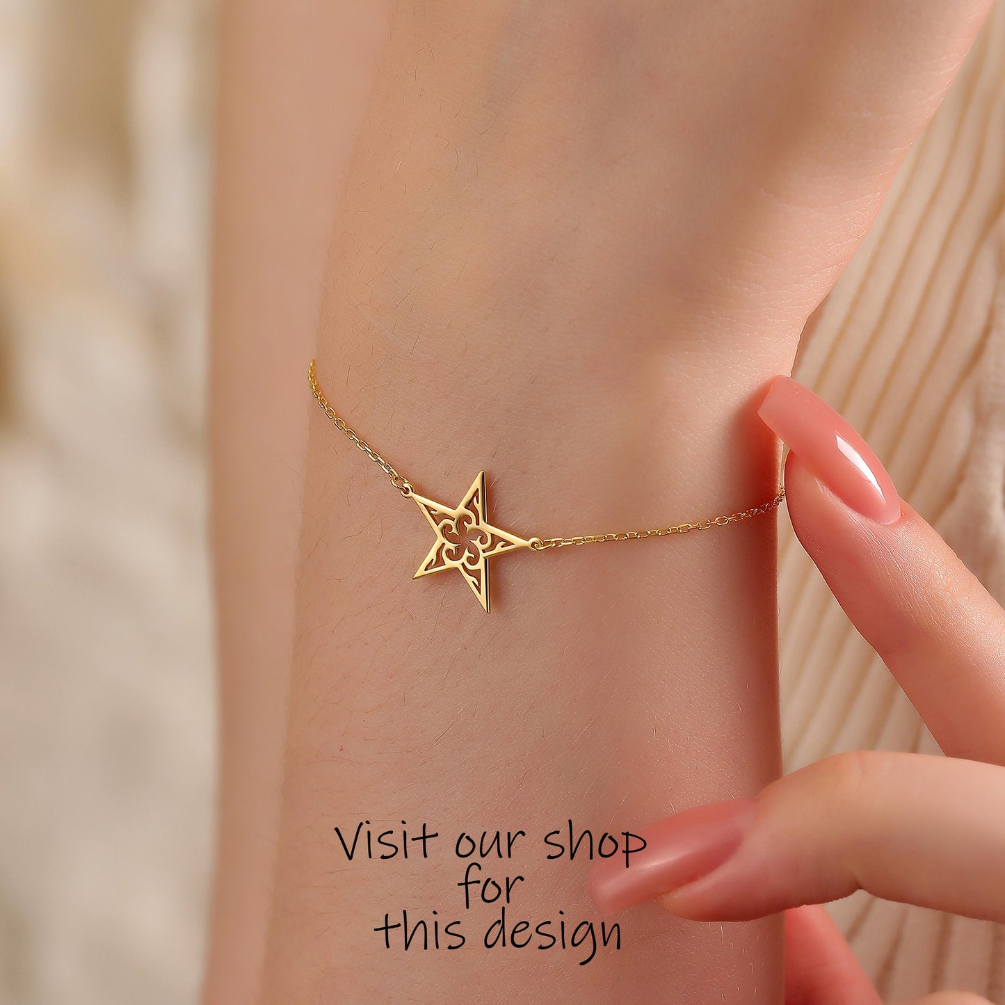 North Star Necklace: 14K Gold or Sterling Silver Polaris Charm